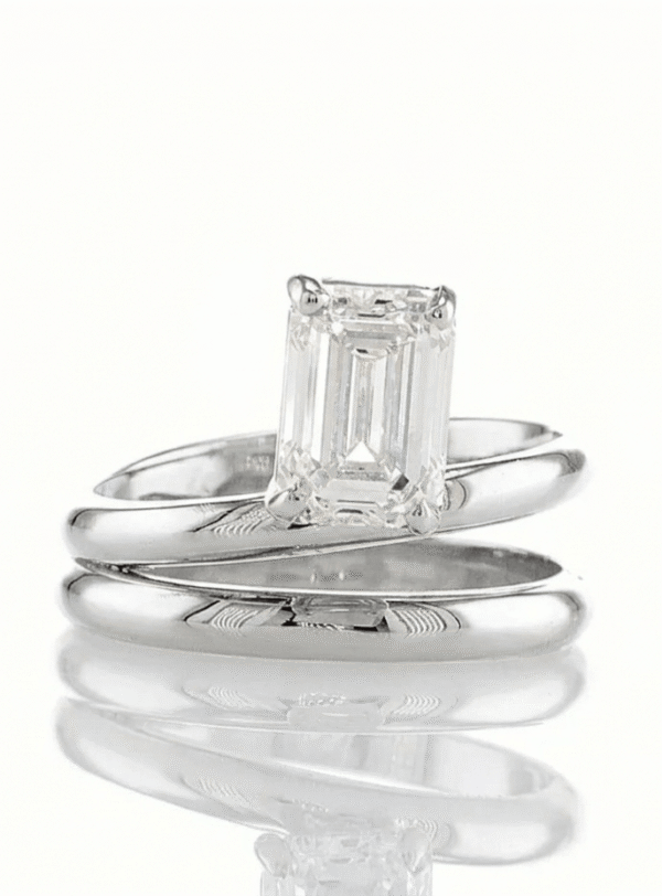 Double Halo ring - white gold
