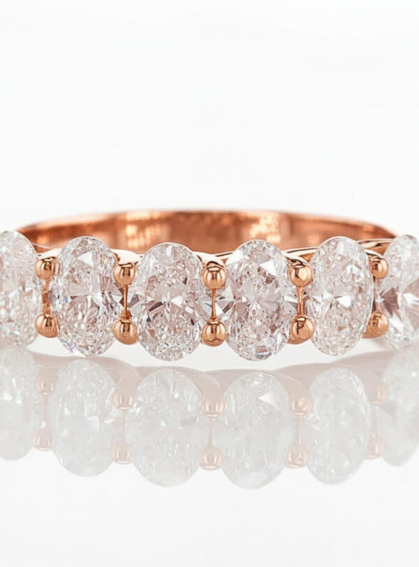 Sixoval ring - rose gold 1