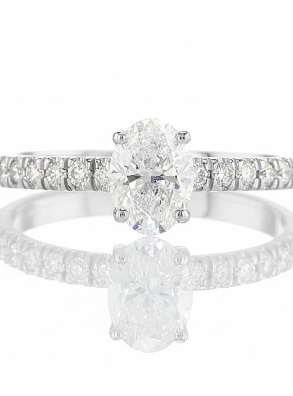 Soval ring - white gold
