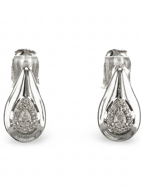 Drops earrings - white gold