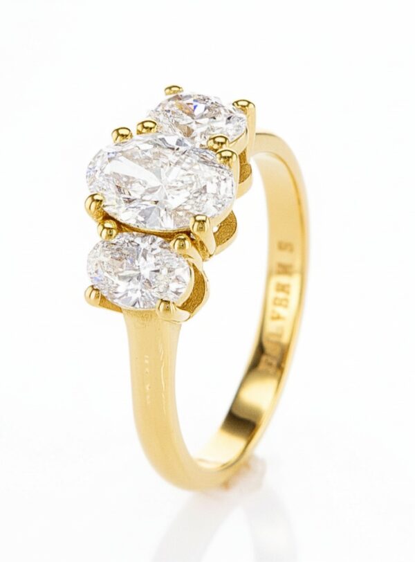 Trival ring - yellow gold