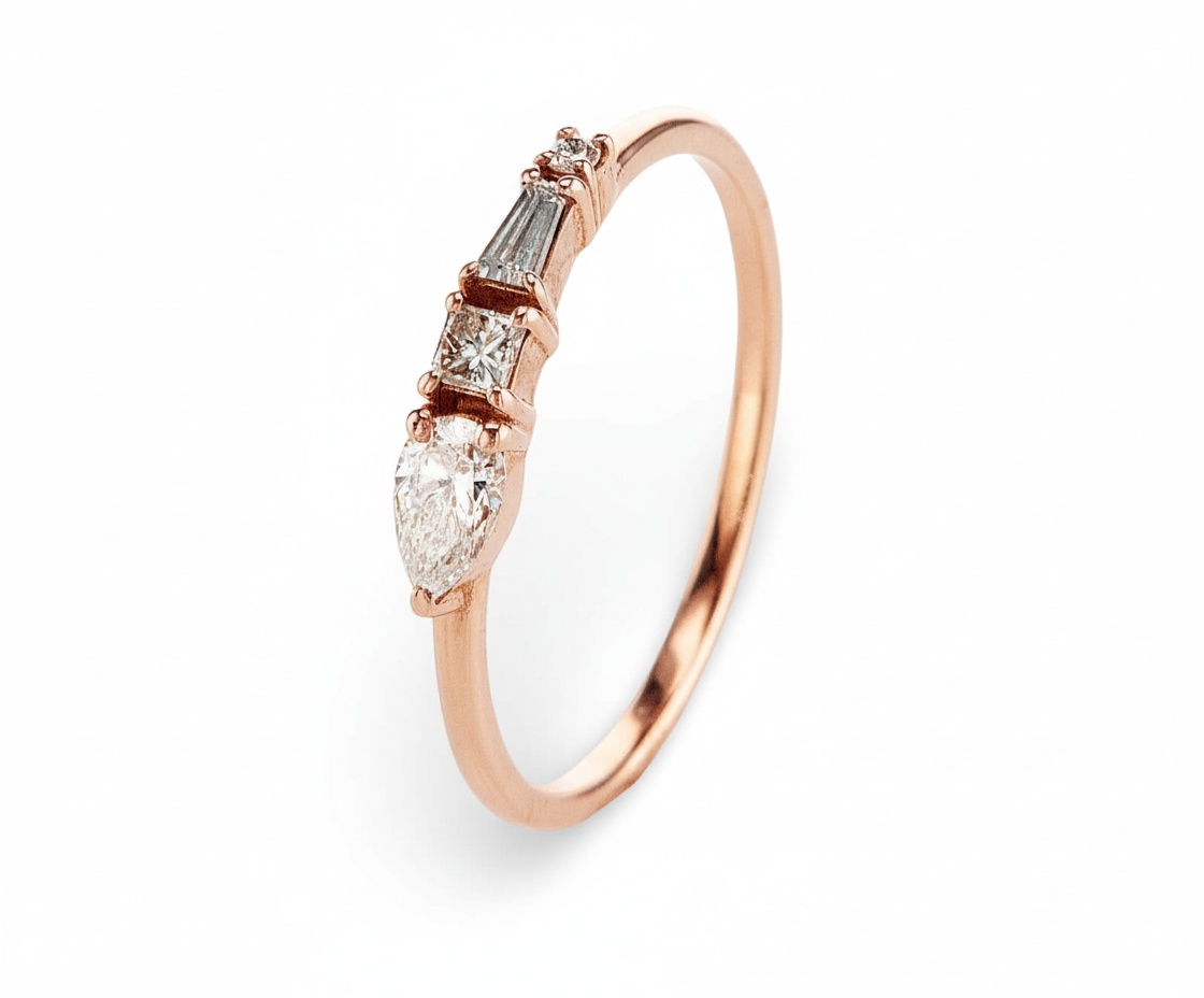 Zipi ring - rose gold